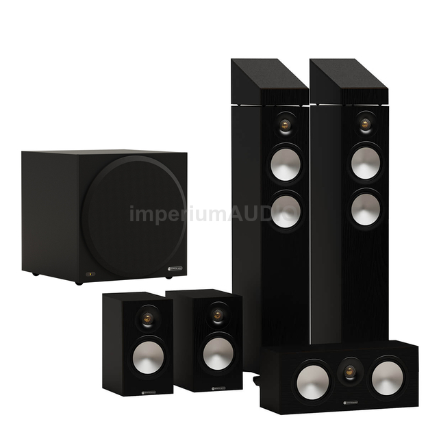 MONITOR AUDIO Bronze 7G 300 + 50 + Centre + AMS + VESTRA W12 Zestaw kolumn 7.1