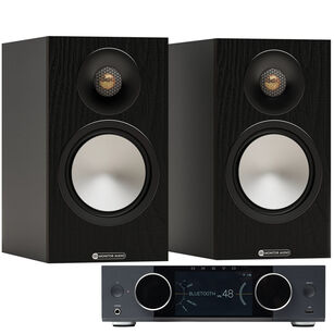 MONITOR AUDIO Bronze 50 7G Kolumna podstawkowa + ONKYO Muse Y-40 Wzmacniacz All-in-One Axign Class D MOSFET HDMI ARC
