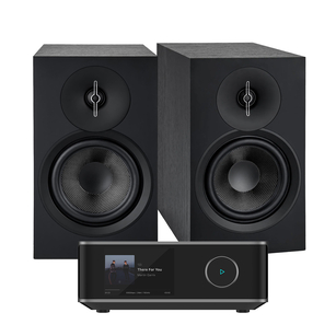 ELAC Debut 3.0 B6.3 Black + WiiM Amp Ultra Wzmacniacz Stereo z odtwarzaczem sieciowym 2x100W Hi-Res HDMI ARC Tidal Wi-Fi