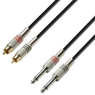 ADAM HALL K3TPC KABEL AUDIO 2x RCA - 2x JACK 1m