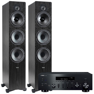Indiana Line Tesi 661 Black + Yamaha R-N600A Amplituner stereo z MusicCast z DAB+