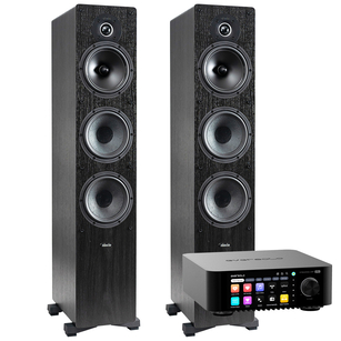 Indiana Line Tesi 661 Black + EverSolo PLAY Wzmacniacz ALL-IN-ONE Ekran LCD 5,5 Tidal Spotify