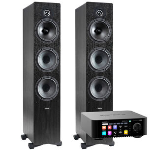Indiana Line Tesi 661 Black + EverSolo PLAY Wzmacniacz ALL-IN-ONE Ekran LCD 5,5 Tidal Spotify