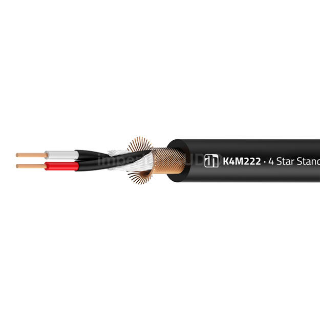 Adam Hall 4 STAR M 222 BLACK Kabel mikrofonowy 2 x 0,22 mm²