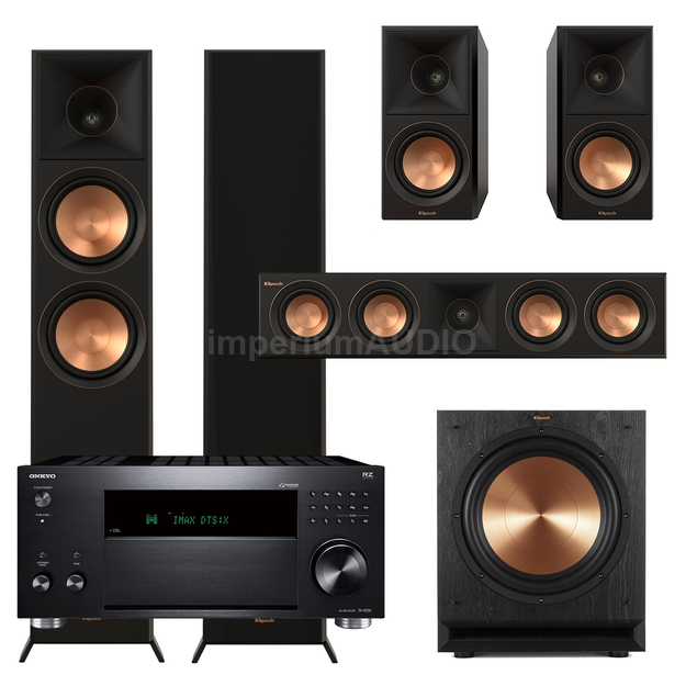 Klipsch Seria II RP-6000F + RP-500M + RP-404C + SPL-120 + ONKYO TX-RZ50 Sieciowy amplituner 9.2 DAB