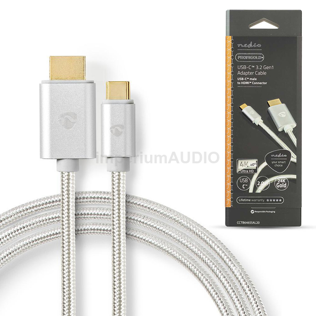 Nedis Profigold KABEL Adapter WTYK HDMI - WTYK USB-C 3.2 4K UHD 2m