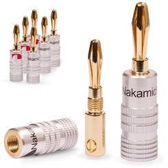 Wtyk głośnikowy BANAN Nakamichi Złoty