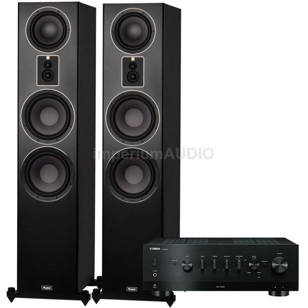 Magnat Signature 809 Kolumna podłogowa Black + Yamaha R-N800A Amplituner stereo z MusicCast DAB+