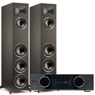MARTIN LOGAN FOUNDATION F2 Kolumna podłogowa Gen2 + ONKYO Muse Y-50 Wzmacniacz All-in-One Axign Class D MOSFET HDMI ARC