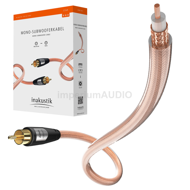 Inakustik Star II AUDIO MonoSub Kabel do subwoofera 1x RCA - 1x RCA 10m