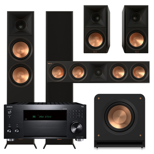 Klipsch Seria II RP-6000F + RP-600M + RP-504C + RP-1000SW + ONKYO TX-RZ50 Sieciowy amplituner 9.2 DAB