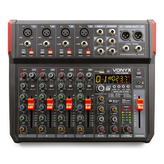 Vonyx VM-KG08 Mikser muzyczny 8-kanałowy REC BT/DSP/USB