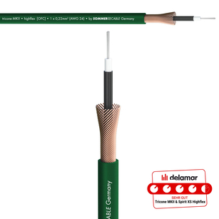 Sommer Cable Tricone® MKII 1 x 0,22 mm²; OFC Ø 5,90 mm kabel instrumentalny green