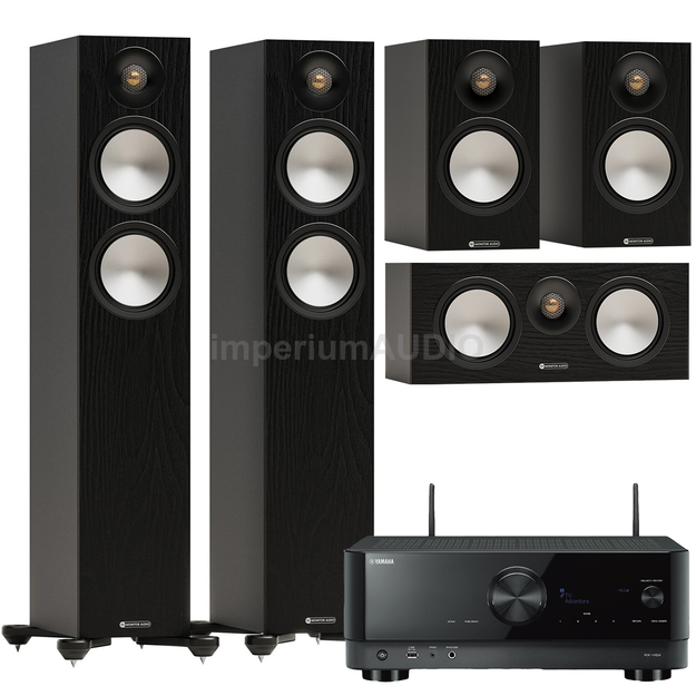 MONITOR AUDIO Bronze 7G 300 + 50 + Centre + YAMAHA RX-V6A HDR10+ i eARC HDMI Wi-Fi