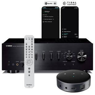 YAMAHA A-S701 Zintegrowany wzmacniacz stereo + WiiM Mini odtwarzacz sieciowy