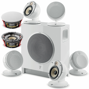 FOCAL DOME FLAX 5.1.2 Zestaw kolumn z bezprzewodowym subwooferem i Dolby Atmos