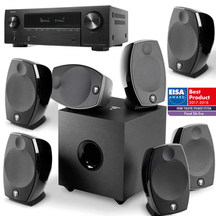 FOCAL SIB EVO 7.1 ZESTAW KOLUMN KINA EISA + 4x UCHWYTY + Denon AVR-X1800H 8K HEOS Wi-Fi