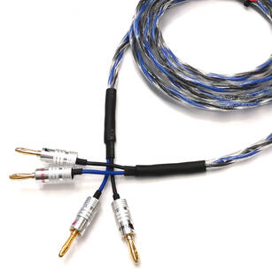 TAGA Harmony Azure 14-2C OFC blue kabel głośnikowy z wtykami banan Nakamichi