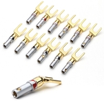 Wtyk głośnikowy widełki Nakamichi typu Y na kabel do 4mm - 7
