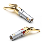 Wtyk głośnikowy widełki Nakamichi typu Y na kabel do 4mm - 5
