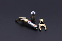 Wtyk głośnikowy widełki Nakamichi typu Y na kabel do 4mm - 10