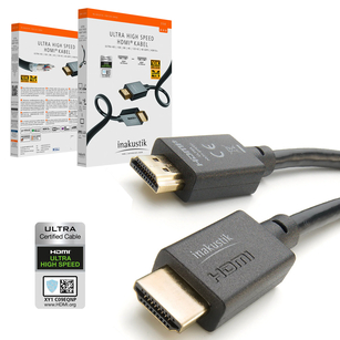 Inakustik Star II Kabel Ultra High Speed HDMI - HDMI 2.1 8K 10K 120 Hz 48Gbps - 1m