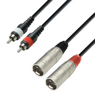 ADAM HALL K3TMC KABEL SYGNAŁOWY 2x XLR - 2x RCA 6m