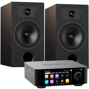 Indiana Line Tesi 3 Kolumny podstawkowe + EverSolo PLAY CD Edition - Wzmacniacz ALL-IN-ONE z Odtwarzaczem CD