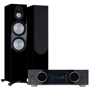 MONITOR AUDIO Silver 500 7G Kolumna podłogowa + ONKYO Muse Y-50 Wzmacniacz All-in-One Axign Class D MOSFET HDMI ARC