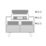 Norstone OSLO VINYL 800 Szafka HIFI RTV na płyty winylowe - 12