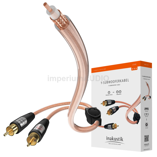 Inakustik Star II Audio Y-Sub Kabel do subwoofera TYP Y 2xRCA-1xRCA 3m