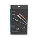 Nedis Profigold Kabel Audio Stereo 2x RCA - 1x JACK 3,5mm 1m - 9