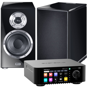 HECO In Vita 3 Kolumna podstawkowa + EverSolo PLAY CD Edition Wzmacniacz ALL-IN-ONE z CD