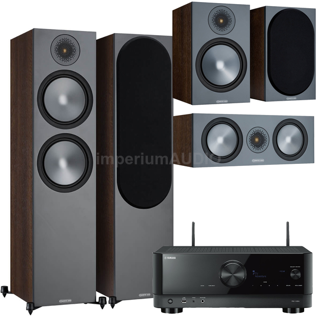 MONITOR AUDIO Bronze 500 + 100 + C150 + YAMAHA RX-V6A 8K Wi-Fi DOLBY ATMOS