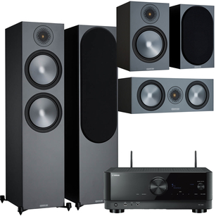 MONITOR AUDIO Bronze 500 + 100 + C150 + YAMAHA RX-V6A 8K Wi-Fi DOLBY ATMOS