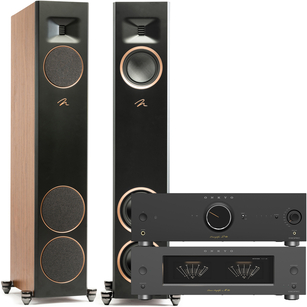MARTIN LOGAN Motion Reimagined F20 Kolumny podłogowe + Onkyo Icon M-80 + P-80 Końcówka mocy i przedwzmacniacz