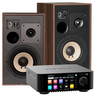 Elipson Heritage XLS 7 Kolumny podstawkowe EverSolo PLAY CD Edition - Wzmacniacz ALL-IN-ONE z CD