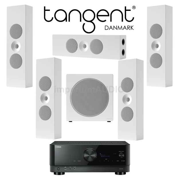 Tangent Spectrum II XLCR x5 + XSW8 + YAMAHA RX-V6A Zestaw kina 5.1
