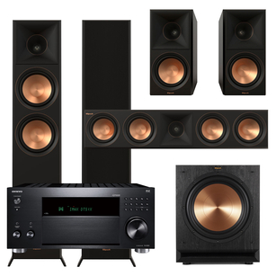 Klipsch Seria II RP-6000F + RP-600M + RP-504C + SPL-120 + ONKYO TX-RZ50 Sieciowy amplituner 9.2 DAB
