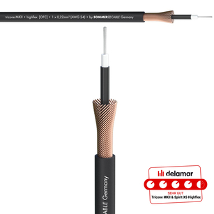 Sommer Cable Tricone® MKII 1 x 0,22 mm²; OFC Ø 5,90 mm kabel instrumentalny black