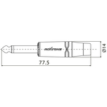 Roxtone RJ2PP-RD-NN JACK 6,3mm mono - 3