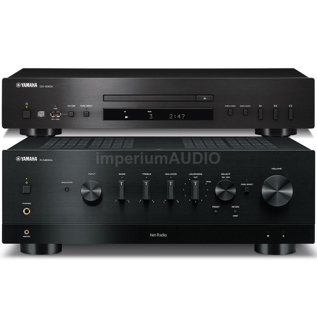 YAMAHA R-N800A + Odtwarzacz CD-S303 MusicCast Wi-Fi DAB Spotify Tidal BT