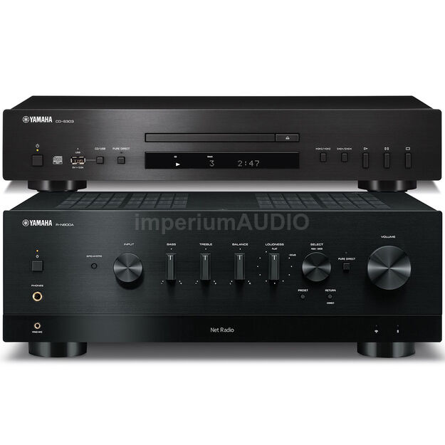 YAMAHA R-N800A + Odtwarzacz CD-S303 MusicCast Wi-Fi DAB Spotify Tidal BT