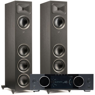 MARTIN LOGAN FOUNDATION F1 Kolumna podłogowa Gen2 Folded Motion S + ONKYO Muse Y-50 Wzmacniacz All-in-One Axign Class D MOSFET HDMI ARC